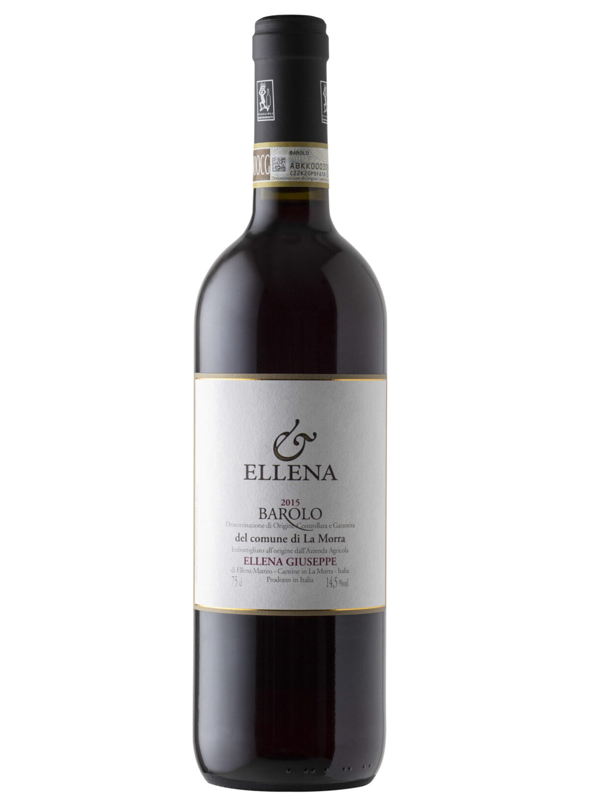 Ellena Giuseppe Barolo wine bottle.