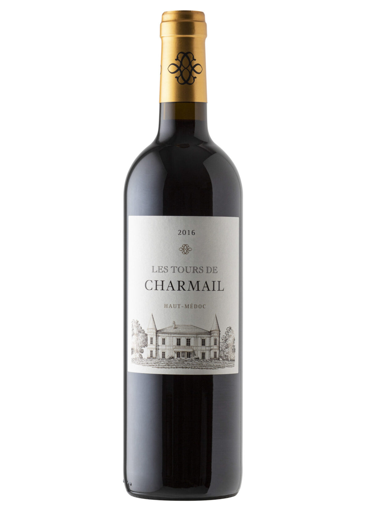 Les Tours de Charmail Haut-Medoc wine bottle.