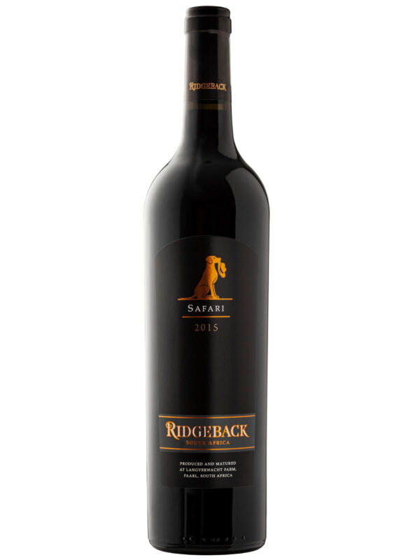 Ridgeback Safari Red Blend wine bottle.